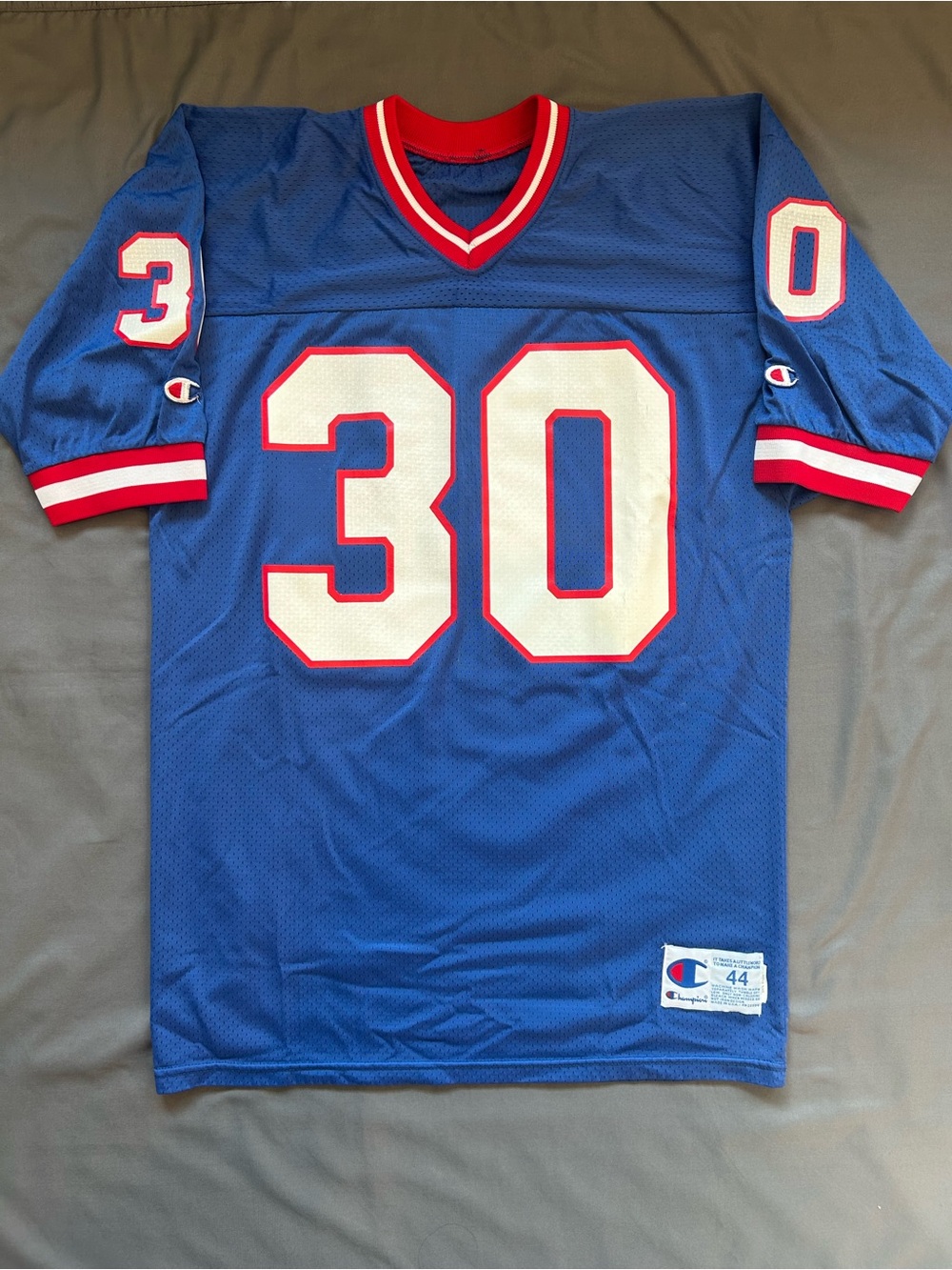 Vintage Champion / NFL / New York Giants / Rookie Michael Strahan Signed Jersey
